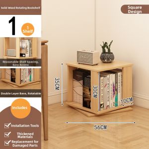 CHUJUN | Rotatable 360 Degree Bookcase Storage Shelf
