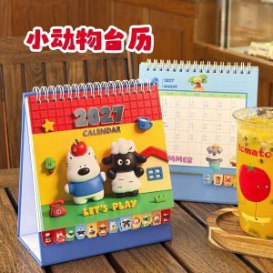 2026 Cartoon Mini Desk Calendar Plan Calendar Office Cute Ornaments