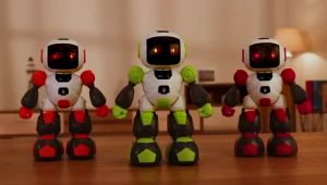 Mainan Robot remote jam tangan Intelligent watch control toy light sound mini rc robot for kids
