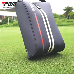 Golf Shoe Bag New Mens and Womens Waterproof PU Leather Shoe Bag Ultra Lightweight Portable Mini Breathable Golf Supplies