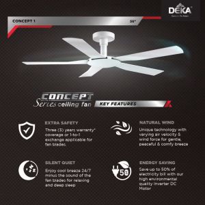 DEKA Concept Series DEKA Fan Ceiling Fan DC Motor Remote Control Ceiling Fan with Light Kipas Siling Kipas Syiling 风扇