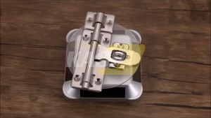 Stainless Steel Buckle Left/Right Slide Bolt Door Latch & Twist Lock Security Thicken Cast Barrel Bolt Thickened Wall Mounted Door Lock