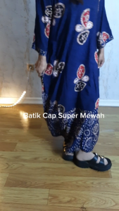 Dress Maura Lengan Panjang Busui Rayon Premium Resleting Depan Daster Batik Pekalongan