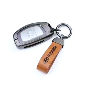 Ốp Chìa Khóa Hợp Kim Cao Cấp Hyundai Creta Elantra Tucson I10 [Dùng Chung34 Nút] Mặt Trong Suốt Bảo Vệ Chìa Khóa
