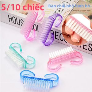 Bộ 5/10 Cọ Làm Sạch Móng Tay Bằng Nhựa Mềm Hình Sừng Dụng Cụ Chăm Sóc Móng Tay Loại Bỏ Bụi Làm Sạch Gel UV