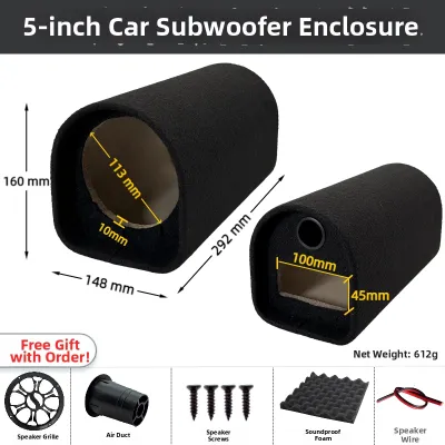 Square Car Audio Speaker Box 6.5 Inch 8 Inch Passive Bass Cannon DIY Pure Bass Wooden Case Sound System Subwoofer Enclosure