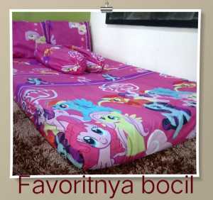 Sprei Katun Motif Karakter Kartun Anak Cewek Kuda Pony Pink 90x200 120x200 160x200 180x200 200x200