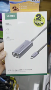UGREEN ⚡️FLASH SALE⚡️(ราคาโปรโมชั่น) รุ่น 40322 USB C to Ethernet Adapter Type C Thunderbolt 3 to RJ45 Gigabit LAN Network Adapter Compatible CM483