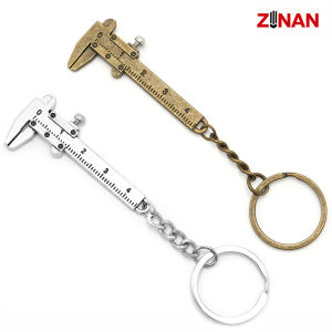 Mini Vernier Caliper Keychain Portable 0-4cm EDC Measurement Tool Ring Ruler for Camping Outdoor Gauging Car Hanging Accessor