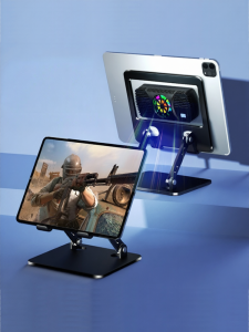 MENGANANFANG | Aluminum Foldable Tablet Stand with LED Cooler