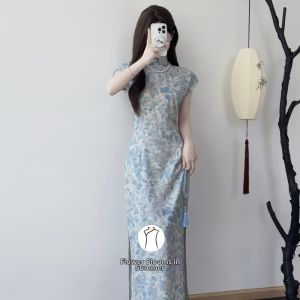 Chinese Style Improvement Young Girls Dress 130 Length