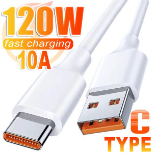 120W USB Type C 10A Cable Super Fast Charing Line for Xiaomi Samsung Huawei Honor USB-A Quick Charger USB C Cables Data Cord
