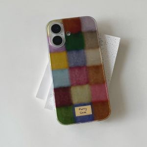 for Vivo V40 V40Pro V30 V30PRO V29 5G V27 5G V27E V23 5G V25Pro Y36 Y27 5G Y52 5G Y72 5G Y77 5G Y11 Y12 Y17 X70 X70PRO Cute colored plaid transparent anti-drop mobile phone case