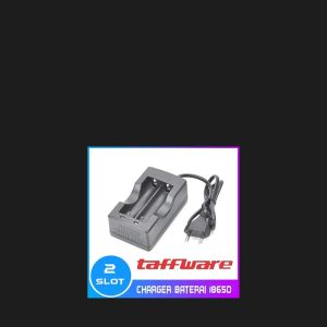 COD Taffware Charger cas Baterai 2 Slot 18650 Li-Ion 240V 500mA cepat penuh fast - MTLC-04200-1000