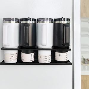 Giá Đỡ Cốc Nước Từ Tính Để Cạnh Tủ Lạnh Thiết Kế Thể Thao Thời Trang Tương Thích Với Cốc Stanley Dung Tích 3/4 Cốc Dùng Cho Nhà Bếp Phòng Tập Thể Dục Phòng Yoga Ô Tô