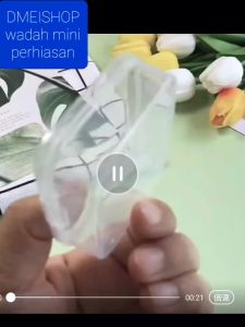 TEMPAT PERHIASAN TRANSPARAN KOTAK OBAT MINI KOTAK PERHIASAN KECIL WADAH PENYIMPANAN PERHIASAN MINI