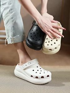 Sandal Wedges Wanita Platform Classic Crush Clog Sandal Baim Wanita Fuji Jelly Cewek Classic Bae 7cm
