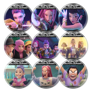 KPOP Hunter Girl Group Ba Ji Badge Fridge Magnet Netflix Animation Movie Luminous Qinyu Pain Package Accessory Collectible