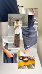 Sarung traveling Dewasa Pohara x An-najah Simpel Parasut Premium Korea Kekinian Rustic Brown