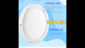 LED Panel ốp nổi nhôm mặt tròn 18W ký hiệu SRPL-18 với ánh sáng trắng vàng 3 chế độ màu.