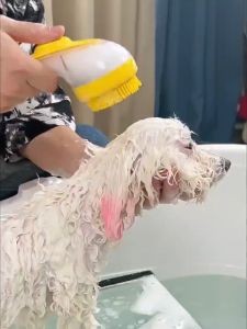 【Max1】แปรงอาบน้ำสัตว์เลี้ยง แปรงอาบน้ำสุนัข อาบน้ำแมว ซิลิโคนอ่อน เจลอาบน้ำสามารถเทลงในแปรงได้