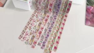 5 Rolls of Boxed Romantic Flower Handbook Tape Cute DIY Fresh Decorative Washi Tape for Students a Must-Have Gift for Students