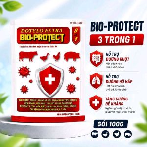 Bio-Protect 100g Hỗ Trợ Đường Ruột Cho Gà Vịt Heo Bò Giảm Tiêu Chảy Phân Trắng Rù Lông Cải Thiện Tiêu Hóa Ăn Khỏe