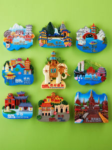 Du Lịch Lưu Niệm Nam Châm Gắn Tủ Lạnh Du Lịch Giấy Dán Nhựa Phong Cảnh Trang Trí Phong Cách Trung Hoa Mới Từ Trung Quốc Đại Lục Thượng Hải