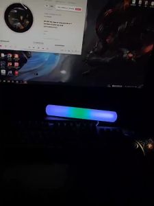 1pc Computer Desktop Decorative Light RGB Smart Light Bar Colorful Light USB with Remote Control Suitable for Bedroom Decoration