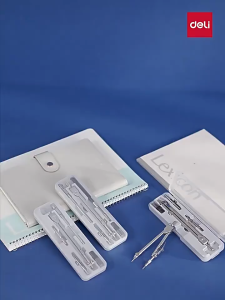 Deli Metal Compass Set Professional Drafting Exam Drawing Geometry Tool Student Stationery Supplies