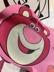 Easy Care Cartoon Silicon Dendroid Soft Pad 3D Strawberry Bear Silicon Dendroid Floor Mat Bathroom Water Absorbent Mat