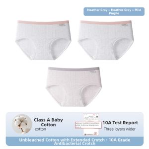 Yuzhaolin | Pure Cotton Breathable Underwear with Extended Gusset Student Sweet New