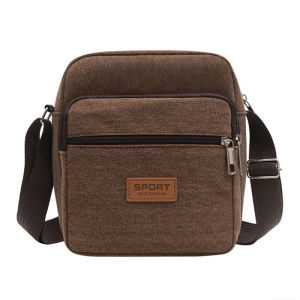 Mens Sidebag For Business Crossbody Bag Fashion Korean Version Mens Canvas Large Capacity Single Shoulder Messenger Bag