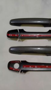Cover Handle Pintu Mobil Toyota Innova 2004-2015 Carbon Glossy
