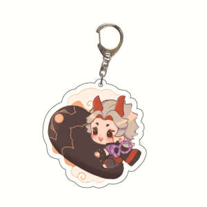 Bandai | Genshin Impact Traveler Venti Paimon Barbara Diluc Kaeya Acrylic Keychain Charm