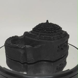 Souvenir Asbak Candi Borobudur Batuan 14x11x7 cm Cinderamata Jogja