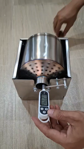 เครื่องคั่วกาแฟแบบมือหมุนขนาด 400กรัม ตัวเครื่องทำจากสแตนเลส สวยงาม ทนทาน