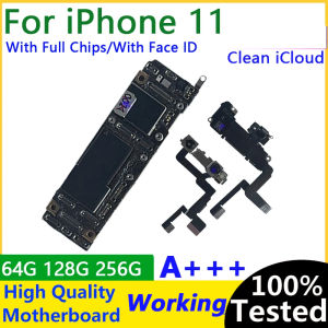 Fully Working Logic Board For iPhone 11 Motherboard With/NO face ID Unlocked Clean iCloud For iPhone 11 Main Board Full Chips