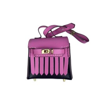 Two-Tone Mini Earphone Pouch - PU Leather Tassel Bag Charm & Detachable Keychain