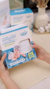 Combo 03 hộp khăn vải khô đa năng cao cấp an toàn cho bé Ecowipes hộp 180 tờ 300g không mùi mềm dai thấm hút tốt