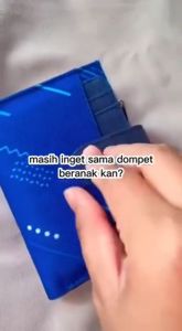 Dompet pria wanita lipat dompet cowok koin cardholder simple Robin Rainy Blue Dinamican Supply