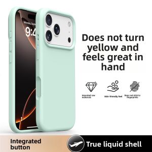 For IPhone 17 Pro Max 17 Ari 16 Pro Phone Case Luxury Liquid Soft Silicone Shockproof Protection Back Cover