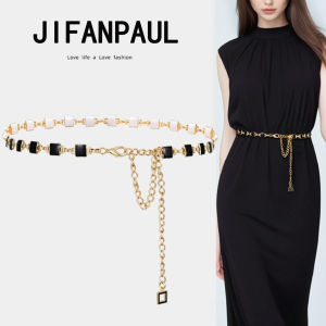 JIFANPAUL | Đai Lưng Mảnh Accentuating Có Dây Chuyền