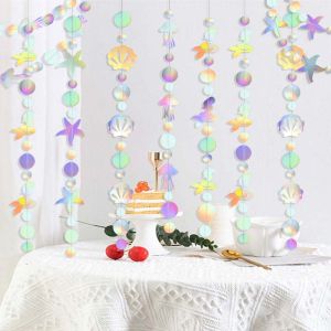 Ocean Theme Classroom Decorations Kindergarten Opening Day Hanging Ornaments Mermaid Jellyfish Starfish Modern Simple Style