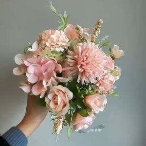 Bunga 7 Head Assorted Flowers Artificial/Bunga Dekorasi