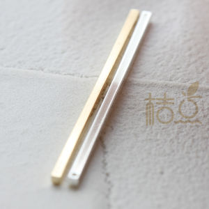 เครื่องประดับ DIY ทองแดง 2*60 มม. ชุบทองและเงินหนา สตั๊ดเหลี่ยม แท่งยาว สี่เหลี่ยม ไม้ 4291C เครื่องประดับแฟชั่นใหม่