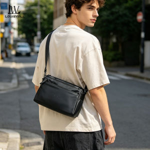 LouisWill Sling Bag for Men’s Shoulder Bag for Men Simple Crossbody Bag Casual Lightweight Messenger Bag Phone Bag Large Capacity Waterproof Leisure Sport Street Bag Travel Bag Outdoor Riding Bag For Men