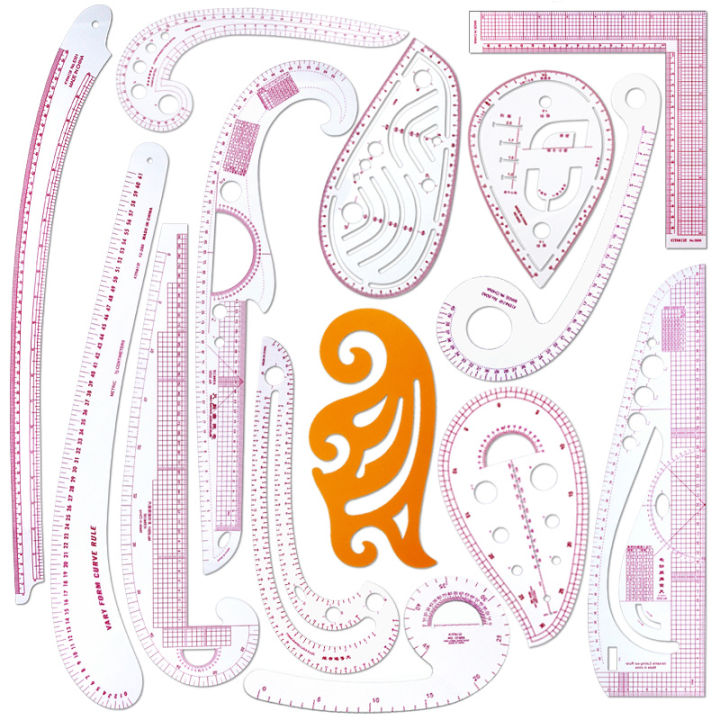 Thước May Và Thước Cong Pháp Bằng Nhựa Trong Suốt Dùng Để Thiết Kế Mẫu ...