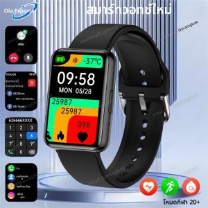 สมาร์ทวอทช์แฟชั่นสำหรับผู้หญิง หน้าจอสัมผัสเต็มรูปแบบ วัดอัตราการเต้นของหัวใจ ฟิตเนส GPS ติดตามกันน้ำ นาฬิกาออกกำลังกายสำหรับผู้หญิงและผู้ชาย รุ่นปี 2025 PK M10