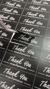 (5 แถม 1)  สติ๊กเกอร์ไดคัท สติ๊กเกอร์ขอบคุณ สติ๊กเกอร์จีบลูกค้า สติ๊กเกอร์ Thank You // กันน้ำ แช่น้ำไม่ได้